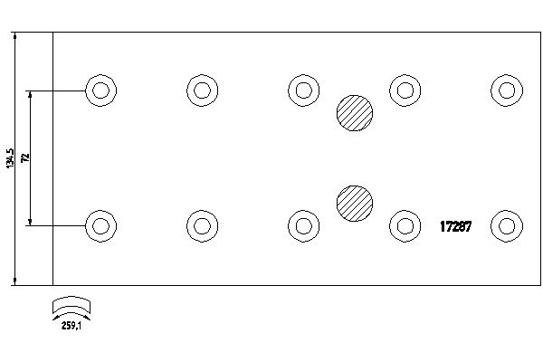 TEXTAR 1728705 Bremsbelagsatz, Trommelbremse