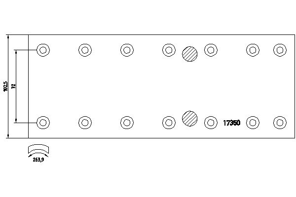TEXTAR 1735003 Bremsbelagsatz, Trommelbremse