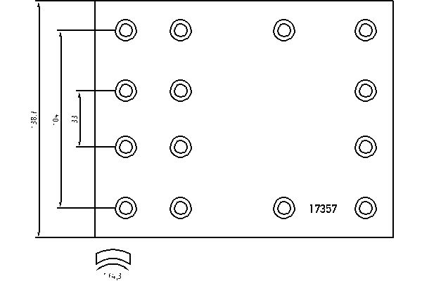 TEXTAR 1735702 Bremsbelagsatz, Trommelbremse