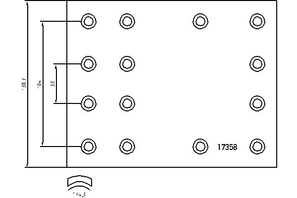 TEXTAR 17358 Bremsbelag, Trommelbremse