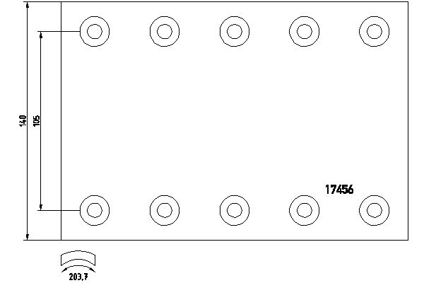 TEXTAR 1745606 Bremsbelagsatz, Trommelbremse