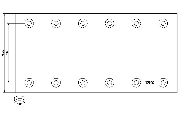 TEXTAR 1790007 Bremsbelagsatz, Trommelbremse