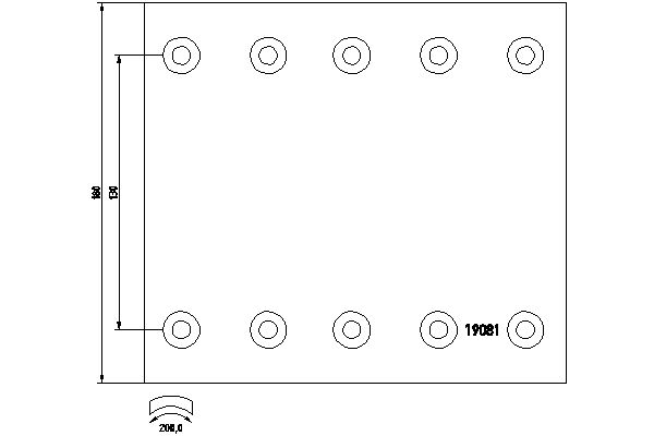 TEXTAR 1908101 Bremsbelagsatz, Trommelbremse