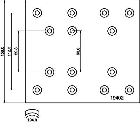 TEXTAR 1940201 Bremsbelagsatz, Trommelbremse