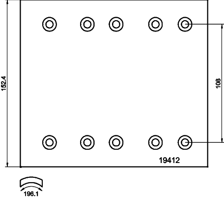 TEXTAR 1941201 Bremsbelagsatz, Trommelbremse