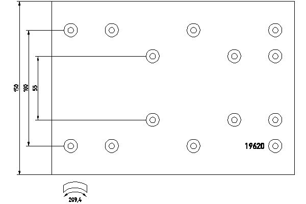 TEXTAR 1962005 Bremsbelagsatz, Trommelbremse
