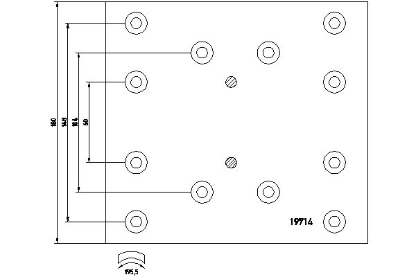 TEXTAR 1971410 Bremsbelagsatz, Trommelbremse