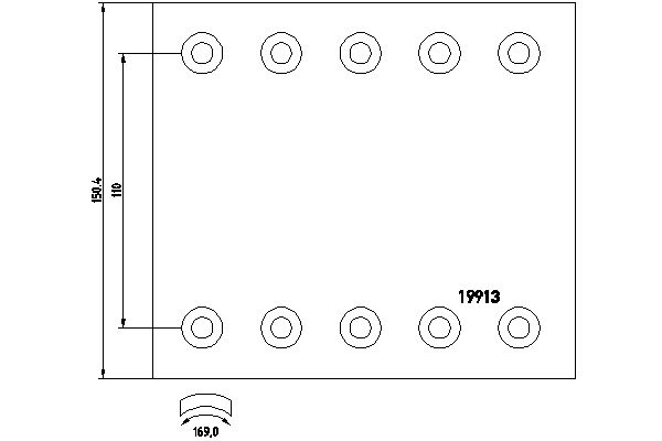 TEXTAR 19913 Bremsbelag, Trommelbremse