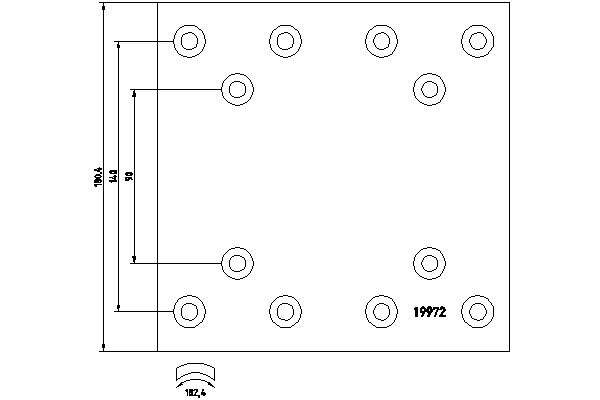 TEXTAR 19972 Bremsbelag, Trommelbremse