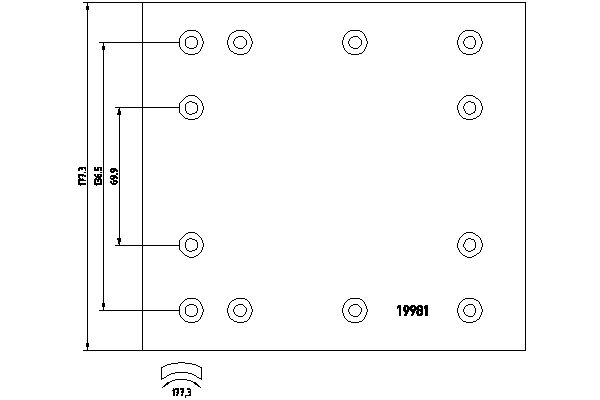 TEXTAR 19981 Bremsbelag, Trommelbremse