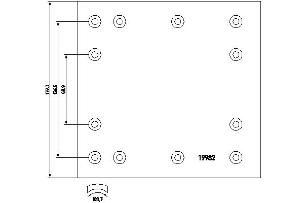 TEXTAR 19982 Bremsbelag, Trommelbremse