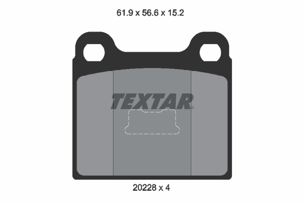 TEXTAR 2022803 Bremsbelagsatz, Scheibenbremse