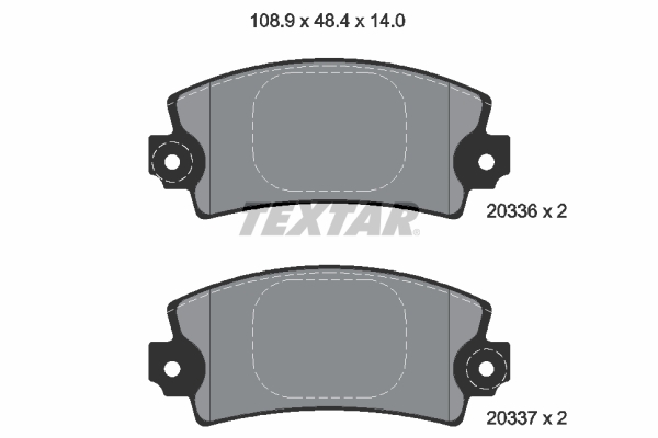 TEXTAR 2033602 Bremsbelagsatz, Scheibenbremse