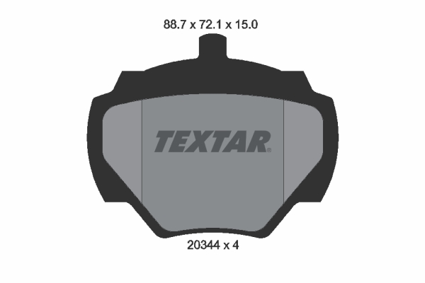 TEXTAR 2034402 Bremsbelagsatz, Scheibenbremse