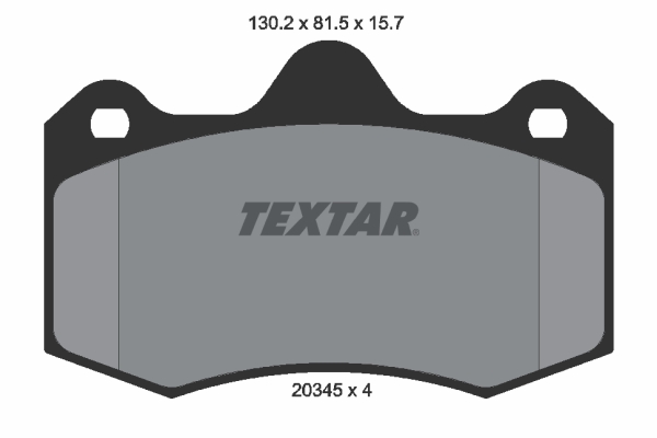 TEXTAR 2034503 Bremsbelagsatz, Scheibenbremse