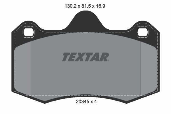 TEXTAR 2034501 Q+ Bremsbelagsatz, Scheibenbremse