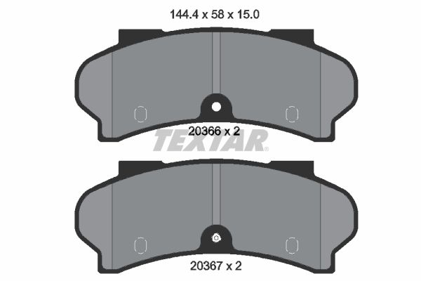 TEXTAR 2036602 Bremsbelagsatz, Scheibenbremse