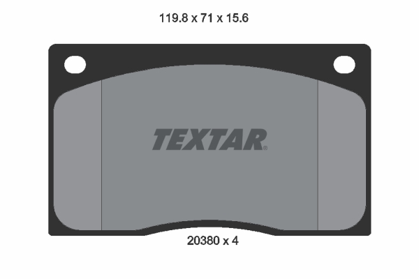 TEXTAR 2038001 Bremsbelagsatz, Scheibenbremse