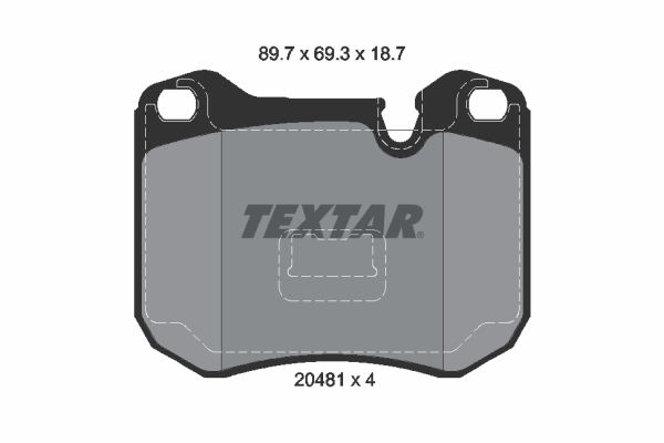 TEXTAR 2048102 Q+ Bremsbelagsatz, Scheibenbremse