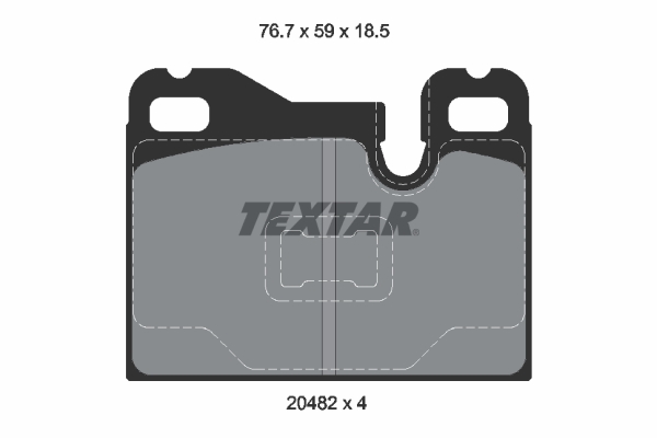 TEXTAR 2048201 Bremsbelagsatz, Scheibenbremse
