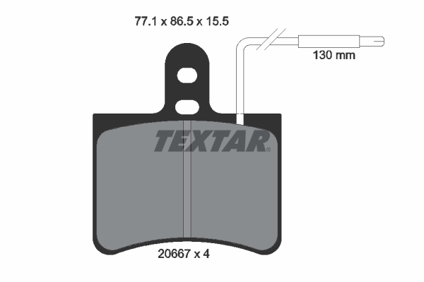 TEXTAR 2066703 Bremsbelagsatz, Scheibenbremse