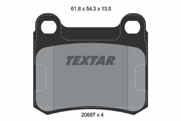 TEXTAR 2068703 Q+ Bremsbelagsatz, Scheibenbremse