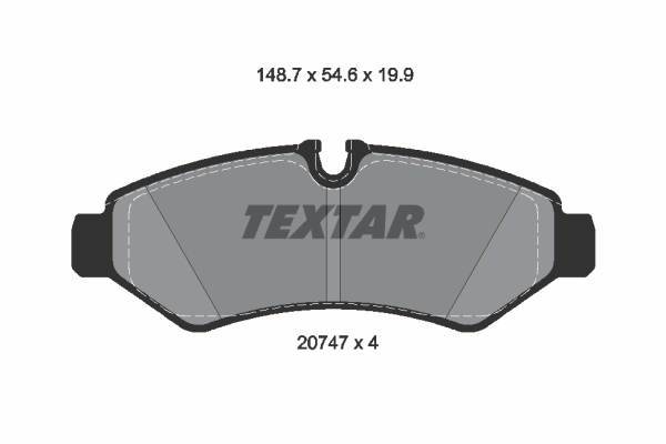 TEXTAR 2074701 fékbetétkészlet, tárcsafék MERCEDES-BENZ