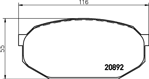 TEXTAR 2089202 Bremsbelagsatz, Scheibenbremse