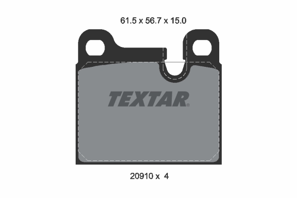 TEXTAR 2091001 Bremsbelagsatz, Scheibenbremse