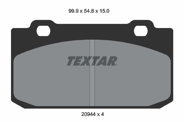 TEXTAR 2094401 Bremsbelagsatz, Scheibenbremse