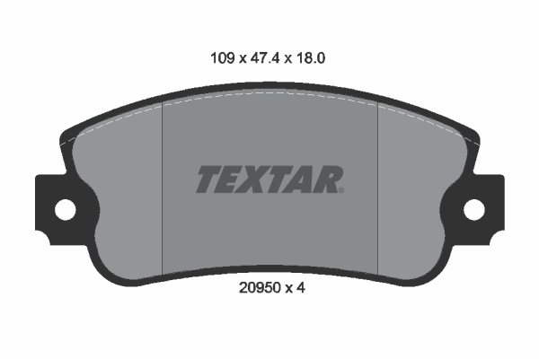 TEXTAR 2095005 Bremsbelagsatz, Scheibenbremse