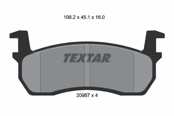 TEXTAR 2095701 Bremsbelagsatz, Scheibenbremse