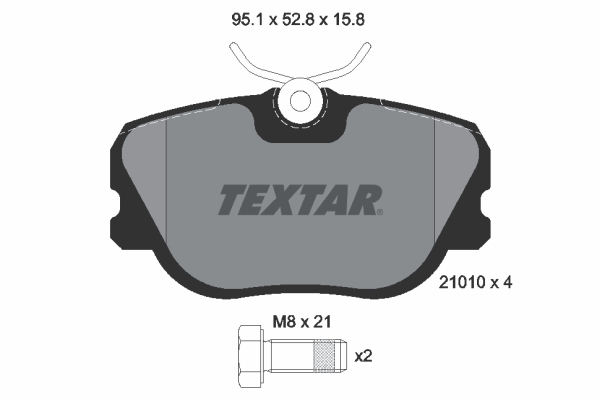 TEXTAR 2101003 Bremsbelagsatz, Scheibenbremse