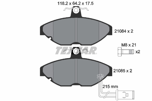 TEXTAR 2108401 Bremsbelagsatz, Scheibenbremse