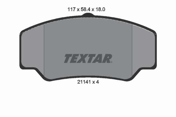 TEXTAR 2114103 Bremsbelagsatz, Scheibenbremse
