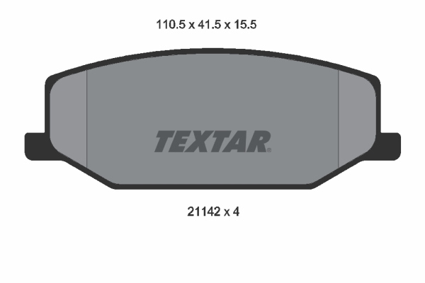 TEXTAR 2114202 Bremsbelagsatz, Scheibenbremse