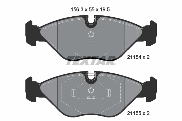 TEXTAR 2115402 Q+ Bremsbelagsatz, Scheibenbremse