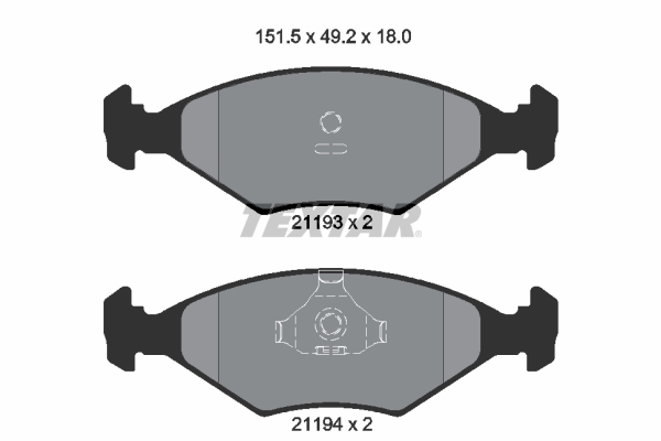 TEXTAR 2119301 Bremsbelagsatz, Scheibenbremse