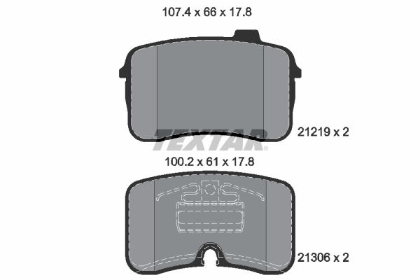 TEXTAR 2121901 Q+ Bremsbelagsatz, Scheibenbremse