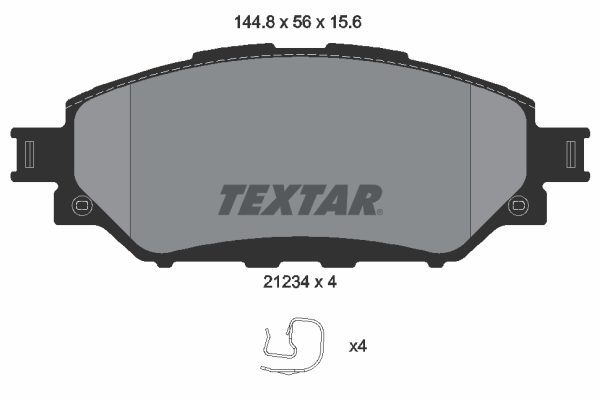 TEXTAR 2123401 Bremsbelagsatz, Scheibenbremse