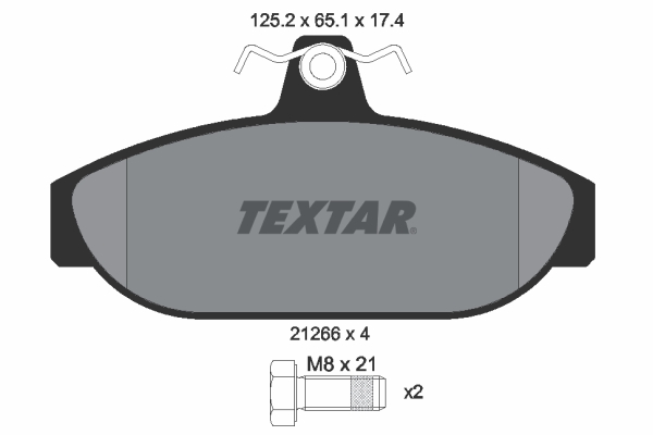 TEXTAR 2126601 Bremsbelagsatz, Scheibenbremse