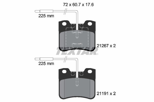 TEXTAR 2126702 Q+ Bremsbelagsatz, Scheibenbremse