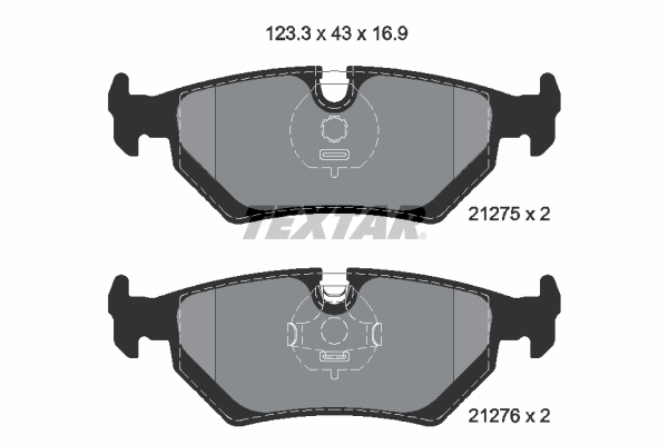 TEXTAR 2127504 Q+ Bremsbelagsatz, Scheibenbremse