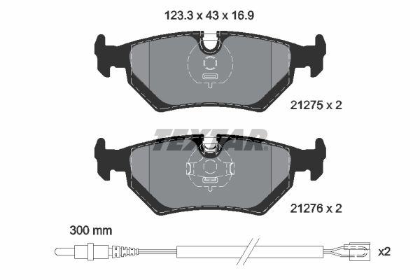 TEXTAR 2127501 Q+ Bremsbelagsatz, Scheibenbremse