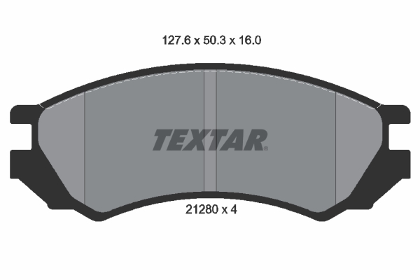 TEXTAR 2128002 Bremsbelagsatz, Scheibenbremse