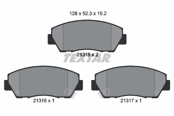 TEXTAR 2131501 Bremsbelagsatz, Scheibenbremse