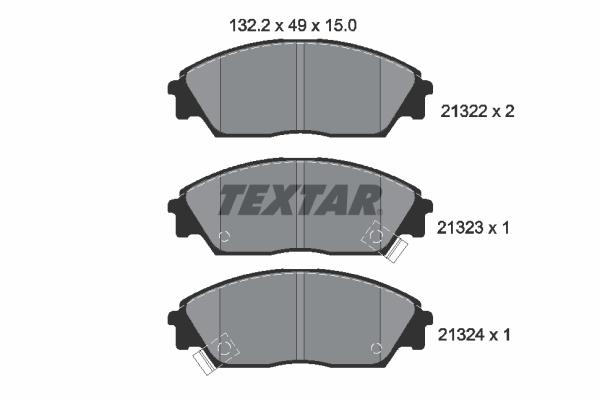 TEXTAR 2132201 Bremsbelagsatz, Scheibenbremse