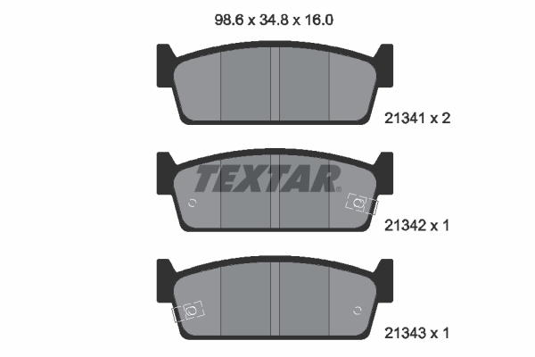 TEXTAR 2134101 Bremsbelagsatz, Scheibenbremse