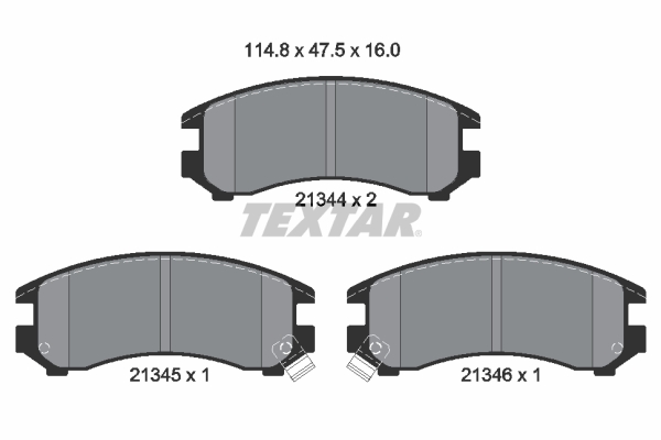TEXTAR 2134401 Bremsbelagsatz, Scheibenbremse