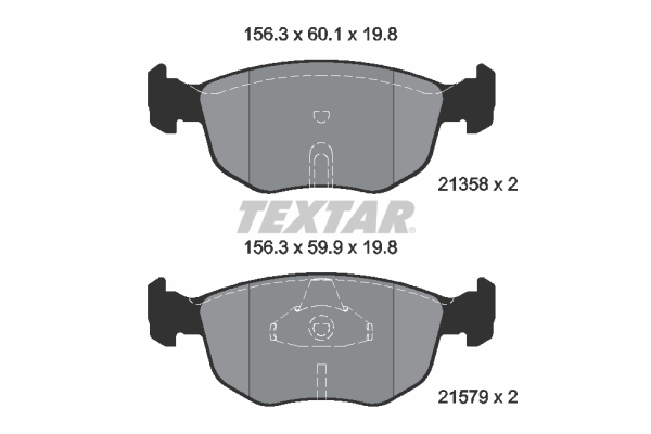 TEXTAR 2135803 Bremsbelagsatz, Scheibenbremse